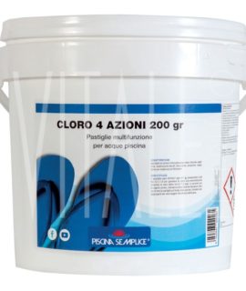 CLORO 4 azioni – PISCINA SEMPLICE – 5 Kg